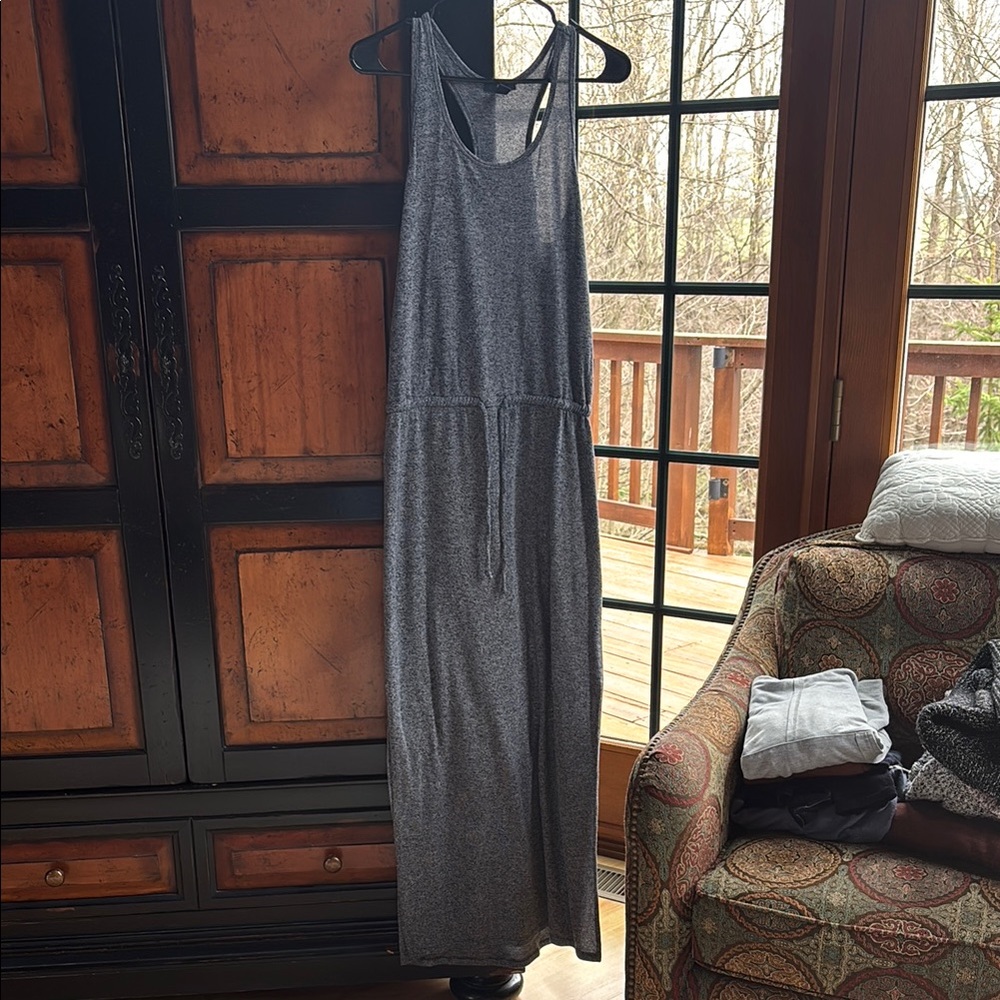 Gray Sleeveless Maxi Dress